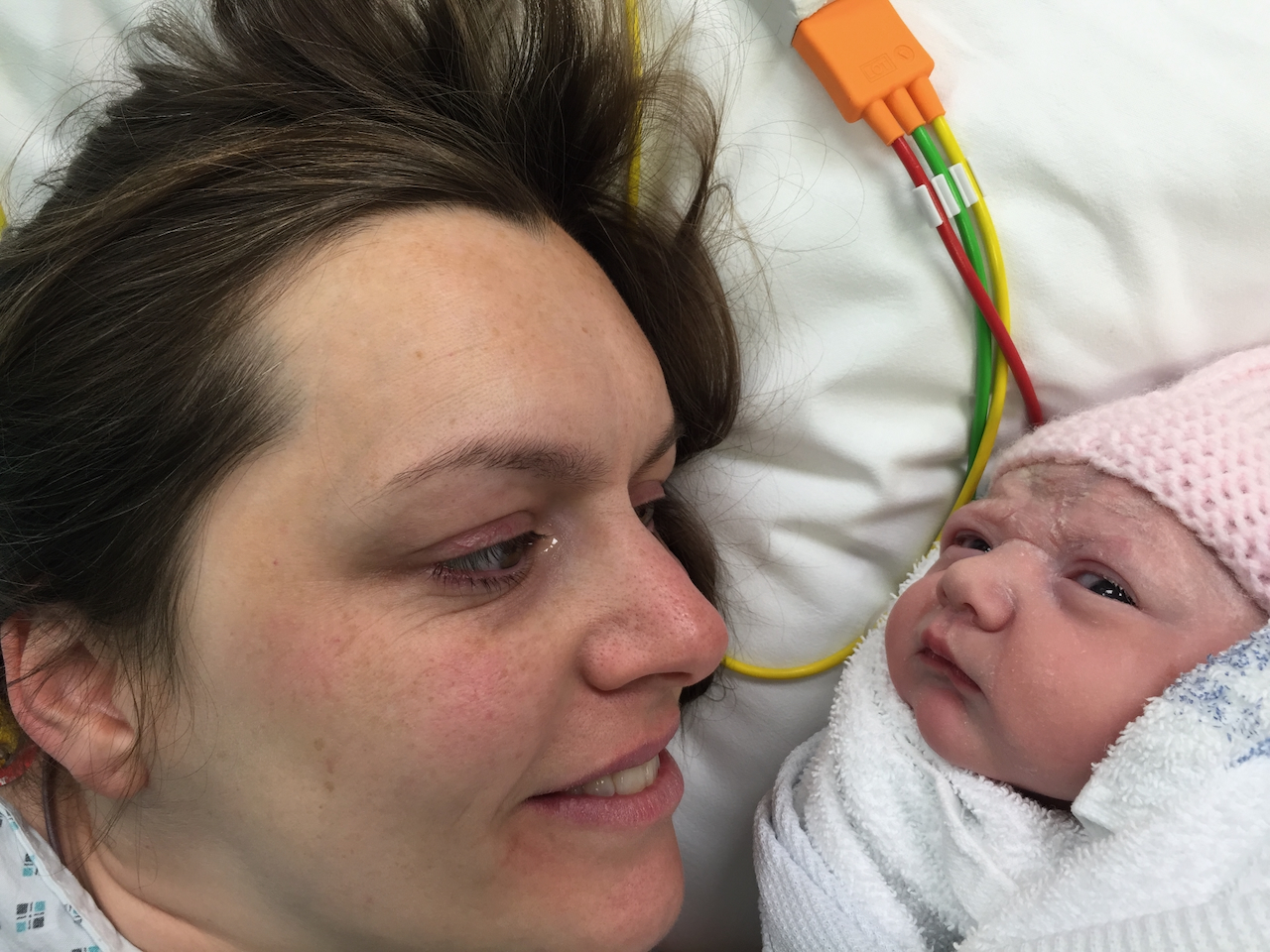 Sarah with newborn Sophie